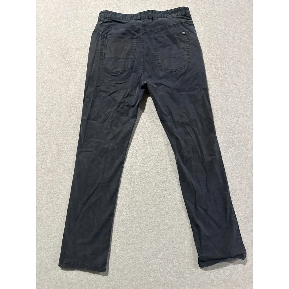 Travis Mathew Lightweight Black Pants Mens Size 32 Black Chino Casual RN#123280